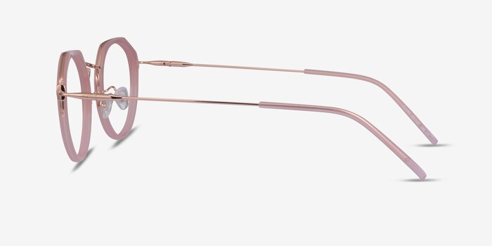 Claire Pink  Rose Gold Acetate Eyeglass Frames from EyeBuyDirect