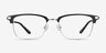 Maxwell Black Acetate-metalEyeglass Frames from EyeBuyDirect, Front View