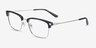 Maxwell Black Acetate-metalEyeglass Frames from EyeBuyDirect, Angle View