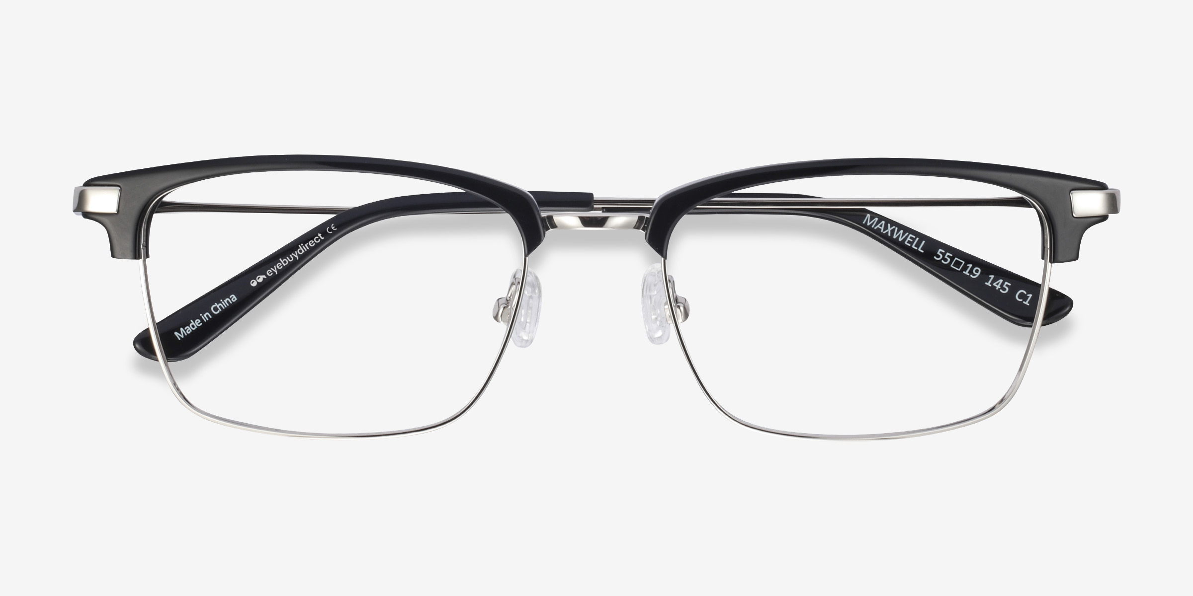 Maxwell Browline Black Full Rim Eyeglasses | Eyebuydirect