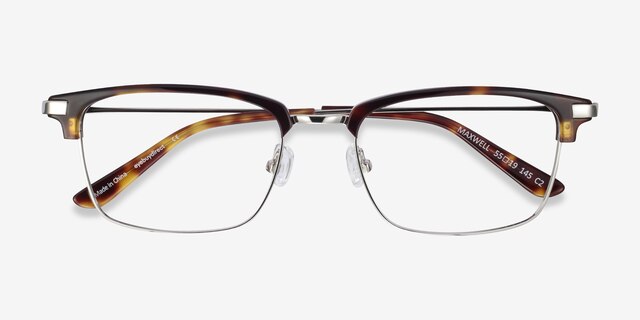 Maxwell Tortoise Acetate-metalEyeglass Frames from EyeBuyDirect, Closed View