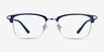 Maxwell Navy Acetate-metalEyeglass Frames from EyeBuyDirect, Front View