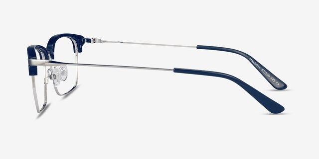 Maxwell Navy Acetate-metalEyeglass Frames from EyeBuyDirect, Side View