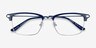 Maxwell Navy Acetate-metalEyeglass Frames from EyeBuyDirect, Closed View