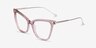 Domy Clear Pink Acetate-metalEyeglass Frames from EyeBuyDirect, Angle View