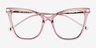 Domy Clear Pink Acetate-metalEyeglass Frames from EyeBuyDirect, Closed View