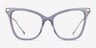 Domy Clear Purple Acetate-metalMontures de lunettes de vue d'EyeBuyDirect, Vue de Face