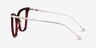 Domy Burgundy Acetate-metalEyeglass Frames from EyeBuyDirect, Side View