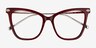 Domy Burgundy Acetate-metalEyeglass Frames from EyeBuyDirect, Closed View
