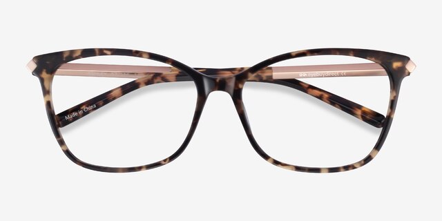 Ashley Tortoise Acetate-metalEyeglass Frames from EyeBuyDirect, Closed View