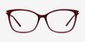 Ashley Burgundy Acetate-metalEyeglass Frames from EyeBuyDirect, Front View