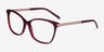 Ashley Burgundy Acetate-metalEyeglass Frames from EyeBuyDirect, Angle View
