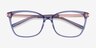Ashley Violet Acetate-metalMontures de lunettes de vue d'EyeBuyDirect, Vue Rapprochée