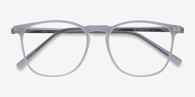 Avery Clear Plastic-metalEyeglass Frames from EyeBuyDirect, Closed View