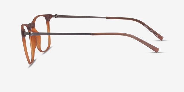 Avery Brun Plastic-metalMontures de lunettes de vue d'EyeBuyDirect, Vue de Côté