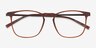Avery Brun Plastic-metalMontures de lunettes de vue d'EyeBuyDirect, Vue Rapprochée