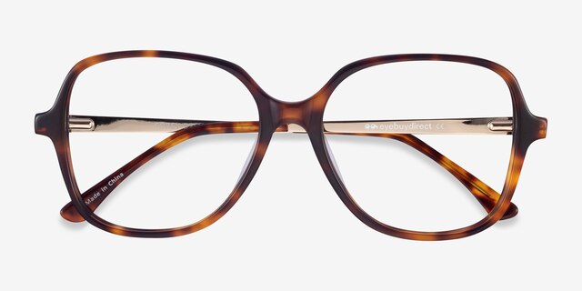 Corey Tortoise Acetate-metalEyeglass Frames from EyeBuyDirect, Closed View