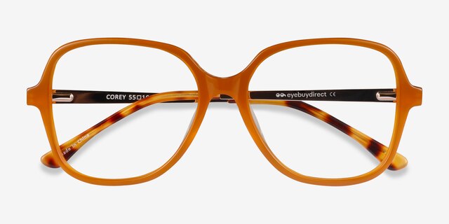 Corey Mellow Yellow Acetate-metalEyeglass Frames from EyeBuyDirect, Closed View