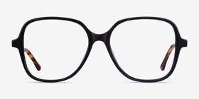 Corey Noir Acetate-metal Montures de lunettes de vue d'EyeBuyDirect, Vue de Face