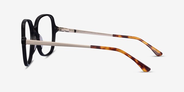 Corey Black Acetate-metalEyeglass Frames from EyeBuyDirect, Side View