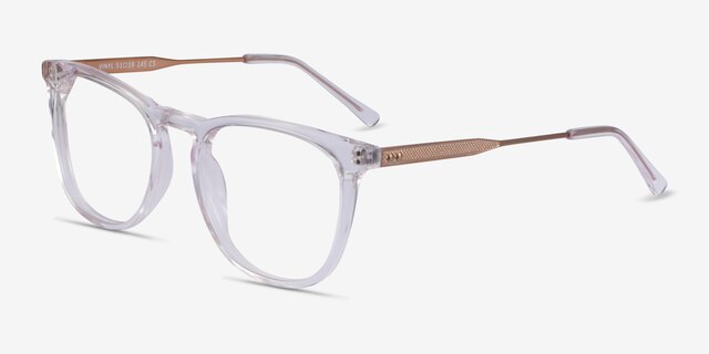 Vinyl Transparent AcétateMontures de lunettes de vue d'EyeBuyDirect, Vue d'Angle