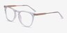 Vinyl Transparent AcétateMontures de lunettes de vue d'EyeBuyDirect, Vue d'Angle