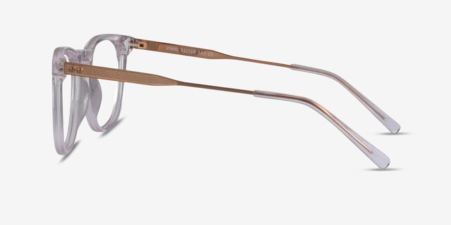 Vinyl Transparent AcétateMontures de lunettes de vue d'EyeBuyDirect, Vue de Côté