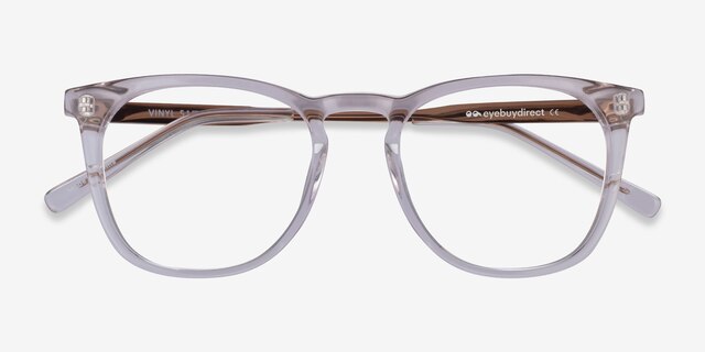 Vinyl Transparent AcétateMontures de lunettes de vue d'EyeBuyDirect, Vue Rapprochée