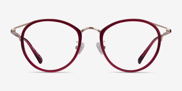 Dazzle Framboise Acetate-metal Montures de lunettes de vue