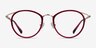Dazzle Raspberry Acetate-metalEyeglass Frames from EyeBuyDirect, Front View