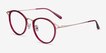 Dazzle Raspberry Acetate, MetalEyeglass Frames from EyeBuyDirect, Angle View