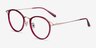 Dazzle Raspberry Acetate-metalEyeglass Frames from EyeBuyDirect, Angle View