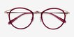 Dazzle Raspberry Acetate, MetalEyeglass Frames from EyeBuyDirect, Closed View