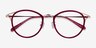 Dazzle Raspberry Acetate-metalEyeglass Frames from EyeBuyDirect, Closed View