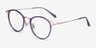 Dazzle Purple Acetate-metalEyeglass Frames from EyeBuyDirect, Angle View