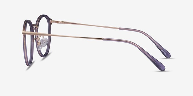 Dazzle Purple Acetate-metalEyeglass Frames from EyeBuyDirect, Side View