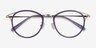 Dazzle Purple Acetate-metalEyeglass Frames from EyeBuyDirect, Closed View