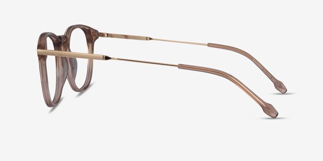 Giverny Clear Brown AcetateEyeglass Frames from EyeBuyDirect, Side View