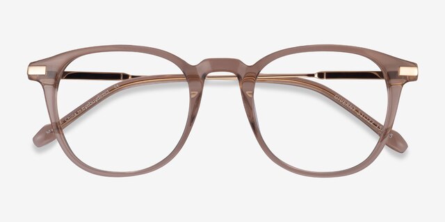 Giverny Clear Brown AcetateEyeglass Frames from EyeBuyDirect, Closed View