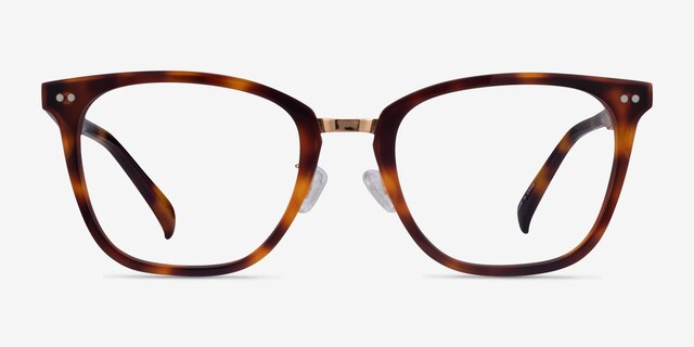 Biblio Tortoise Acetate-metalEyeglass Frames from EyeBuyDirect, Front View