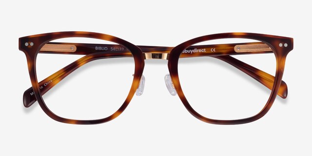 Biblio Tortoise Acetate-metalEyeglass Frames from EyeBuyDirect, Closed View