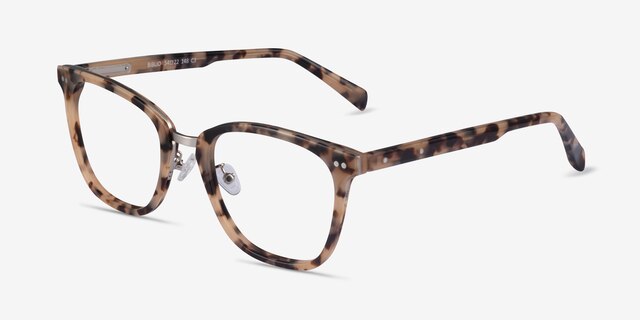 Biblio Ivory Tortoise Acetate-metalEyeglass Frames from EyeBuyDirect, Angle View