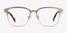 Intense Matte Gold Tortoise AcetateEyeglass Frames from EyeBuyDirect, Front View