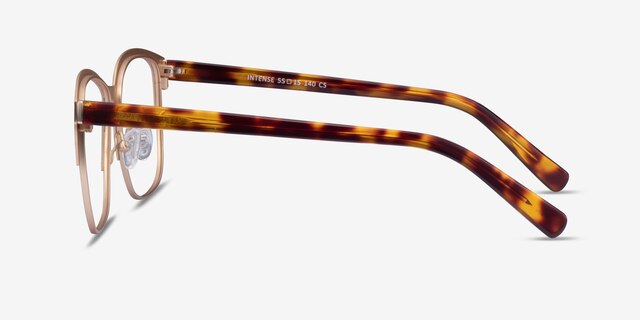 Intense Matte Gold Tortoise AcetateEyeglass Frames from EyeBuyDirect, Side View