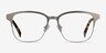 Intense Matte Silver Tortoise Acetate-metalEyeglass Frames from EyeBuyDirect, Front View