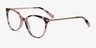 Attitude Pink Ivory Tortoise AcetateEyeglass Frames from EyeBuyDirect, Angle View