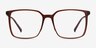 Easton Clear Brown Acetate-metalMontures de lunettes de vue d'EyeBuyDirect, Vue de Face