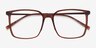 Easton Clear Brown Acetate-metalMontures de lunettes de vue d'EyeBuyDirect, Vue Rapprochée