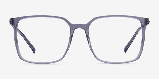 Easton Clear Gray Acetate-metalEyeglass Frames from EyeBuyDirect, Front View