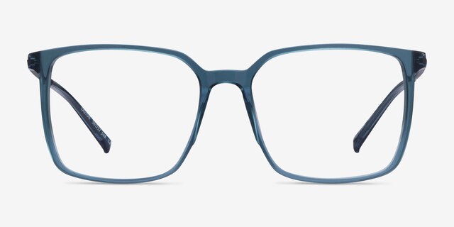 Easton Clear Blue Acetate-metalEyeglass Frames from EyeBuyDirect, Front View
